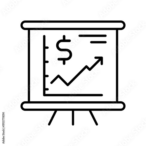 Fotografie Increase sale icon vector