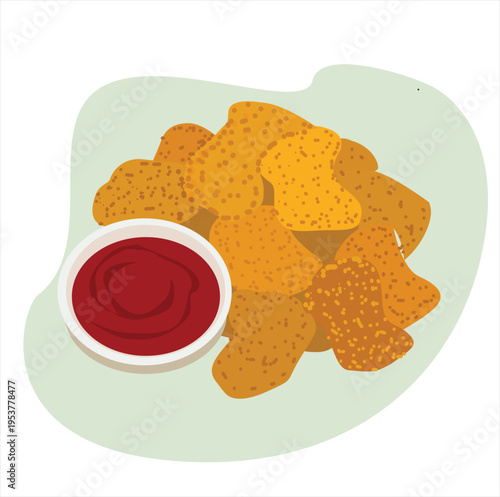 icon logo sign symbol menu eat pop chicken nugget fast food 
