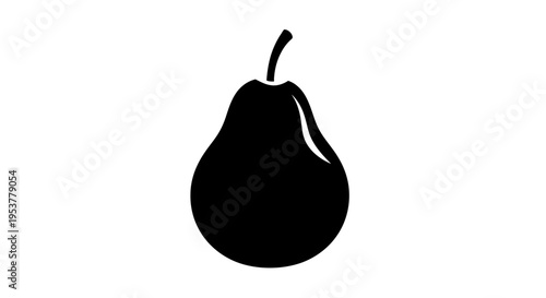 Black silhouette of a pear.