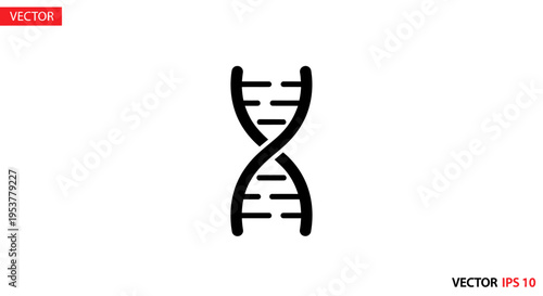 DNA double helix structure symbol.