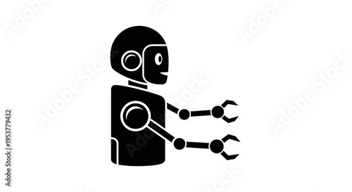 Robot with wrench tool arms.