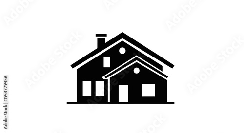 Simple black house icon design.