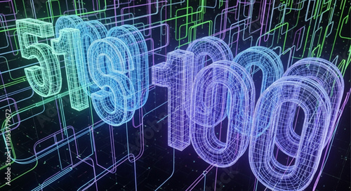 Digital String 1000 - A Futuristic Representation of Data and Connectivity.