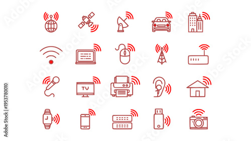 Vector icons illustrating office work, business tasks, and professional activities.