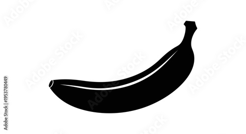 Black banana fruit in isolation.