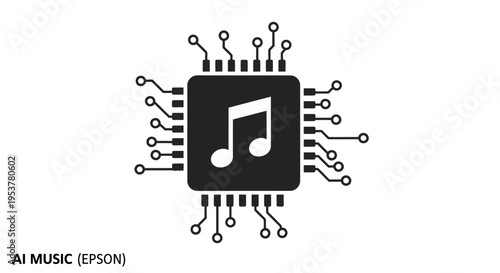 Black music microchip circuit board.