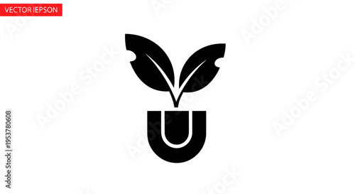 Black Plant Growing Out Of Pot.