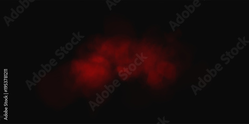 Crimson Smoke Cloud with Dramatic Lighting