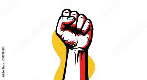 Raised Fist Symbolizing Resistance, Solidarity, and Empowerment Against Oppression.