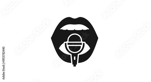 Lips with Microphone Design for Singing Sound 60 70 Char
