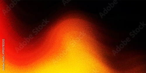 Dark red orange red grainy texture background abstract vibrant color wave shape black backdrop noisy wide banner header design