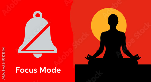 Person meditating in focus mode.