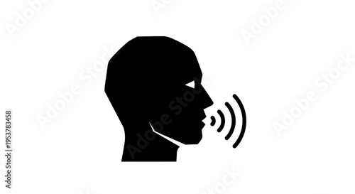 Voice Icon of a Person Speaking or Making Sounds