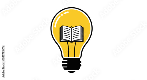 Conceptual illustration depicting knowledge, ideas, and the power of reading and education