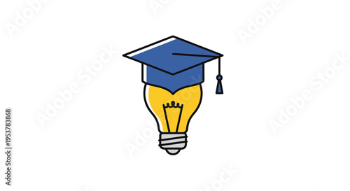 Conceptual representation of academic achievement, symbolizing education and innovative thinking