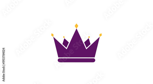 Elegant royal crown design on a white background with a modern flat aesthetic