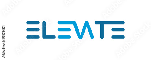 Elevate logo design, Subtle typographic modification vector