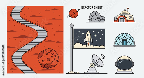 Space Exploration Rocket Satellite Dish.