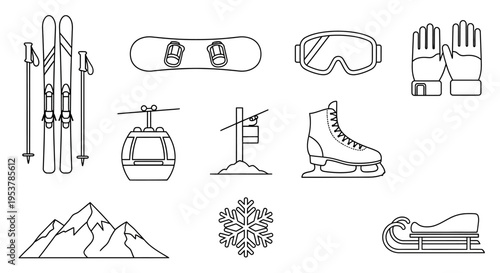 Winter sports equipment and accessories.