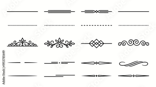 Elegant Line Design Elements for various projects