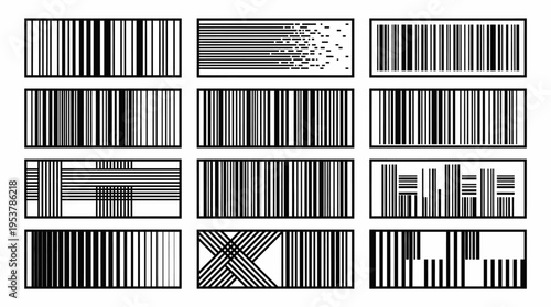 Barcode variations in various forms and patterns