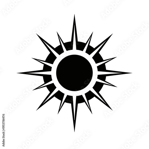Black Sun Symbol Icon