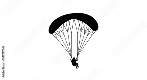 Person paragliding in the air 1.