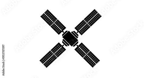 Satellite in Space Orbiting Earth 1.