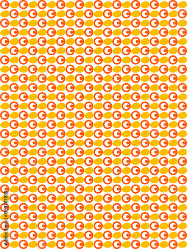 Retro Orange and Yellow Geometric Pattern vector background