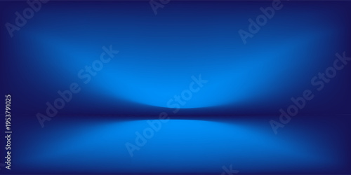 Blue Background - Blank Blue Gradient Background Room, Studio, Interior, Space, Under Water Illustration Editable Vector