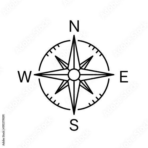 Compass Navigation Tool Direction Indicator.