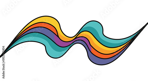 Vibrant wavy lines in colorful motion.