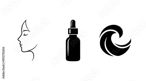 Organic Beauty Products and Wave Symbol