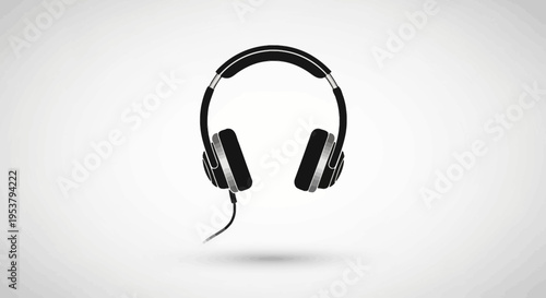 Black Wired Over Ear Headphones.