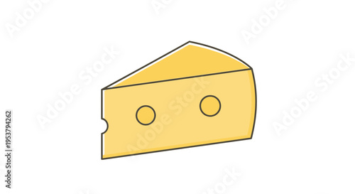 A wedge of cheese with holes.
