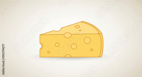 A wedge of cheese with holes.