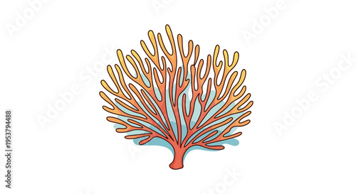 Colorful coral reef illustration.