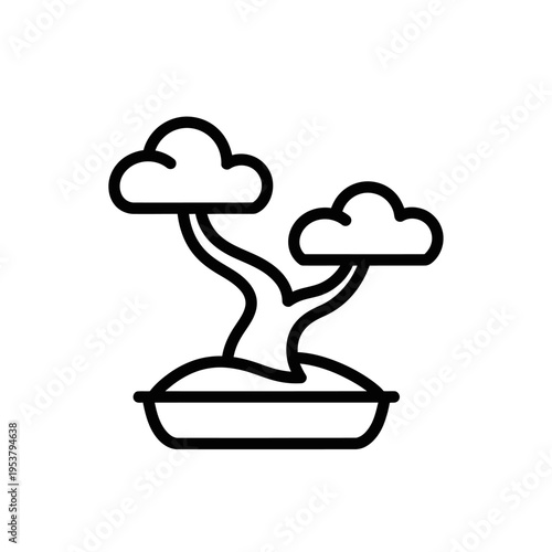 Bonsai tree in a pot.