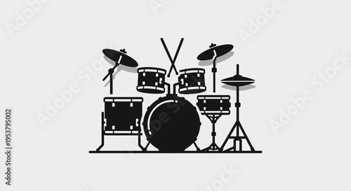 Drum set musical instrument equipment.