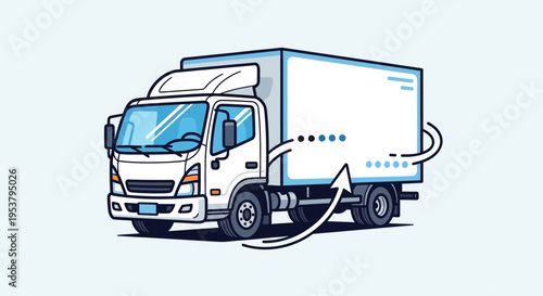 Electric truck being charged outdoors.