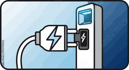 Electric plug and socket connection.