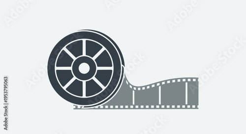 Film reel and strip icon.