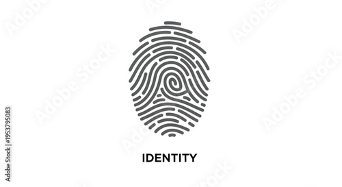 Fingerprint Identity Security Concept Closeup.
