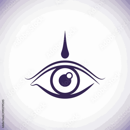 Hindu Eye of Wisdom Spiritual Symbol.