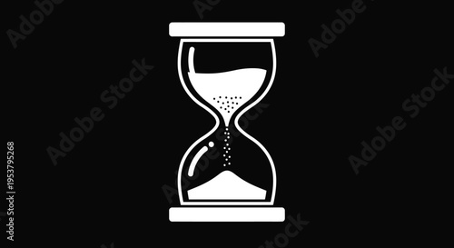 Hourglass with sand timer symbol.