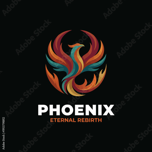 A stunningly vibrant phoenix rises, symbolizing eternal rebirth and renewal. The intricate colors evoke inspiration and transformation, perfect for motivational themes.
