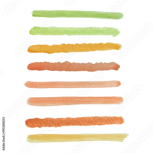 Vibrant horizontal brush strokes in earthy tones