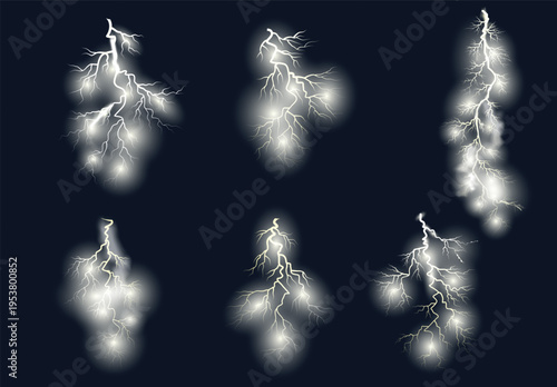 Microscopic view of six identical white biological specimens