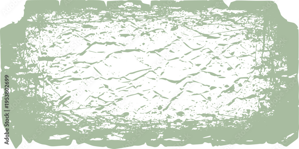 Fototapeta premium Green distressed paper texture - cracked surface with rough edges and organic pattern for artistic backgrounds
