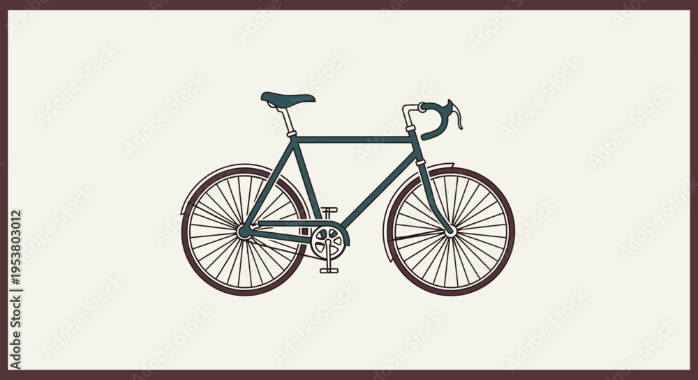 Fototapeta premium Vintage bicycle with thin tires.